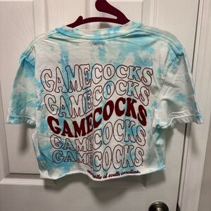 Gamecocks Tie-Dye Crop T-Shirt Small | University of South Carolina
